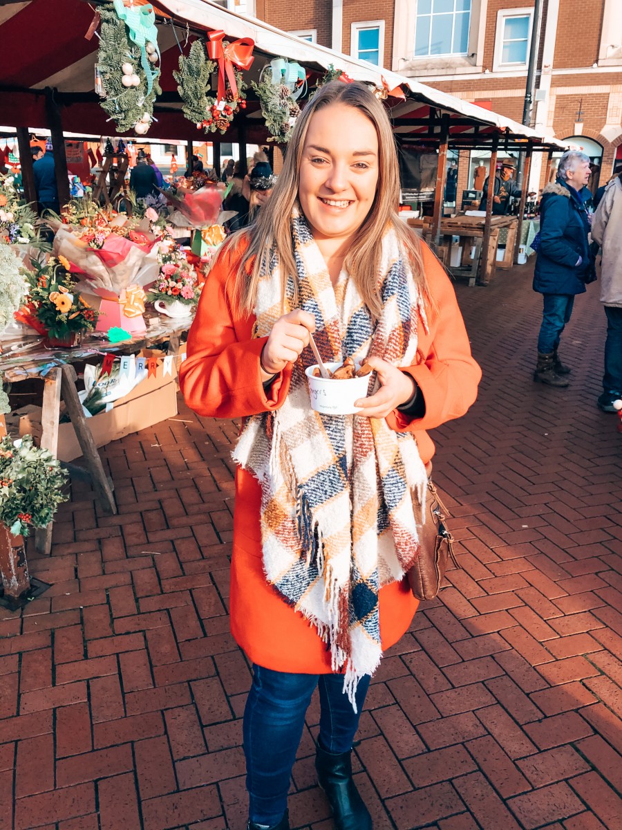 Nicole Navigates at Christmas Market in Northampton